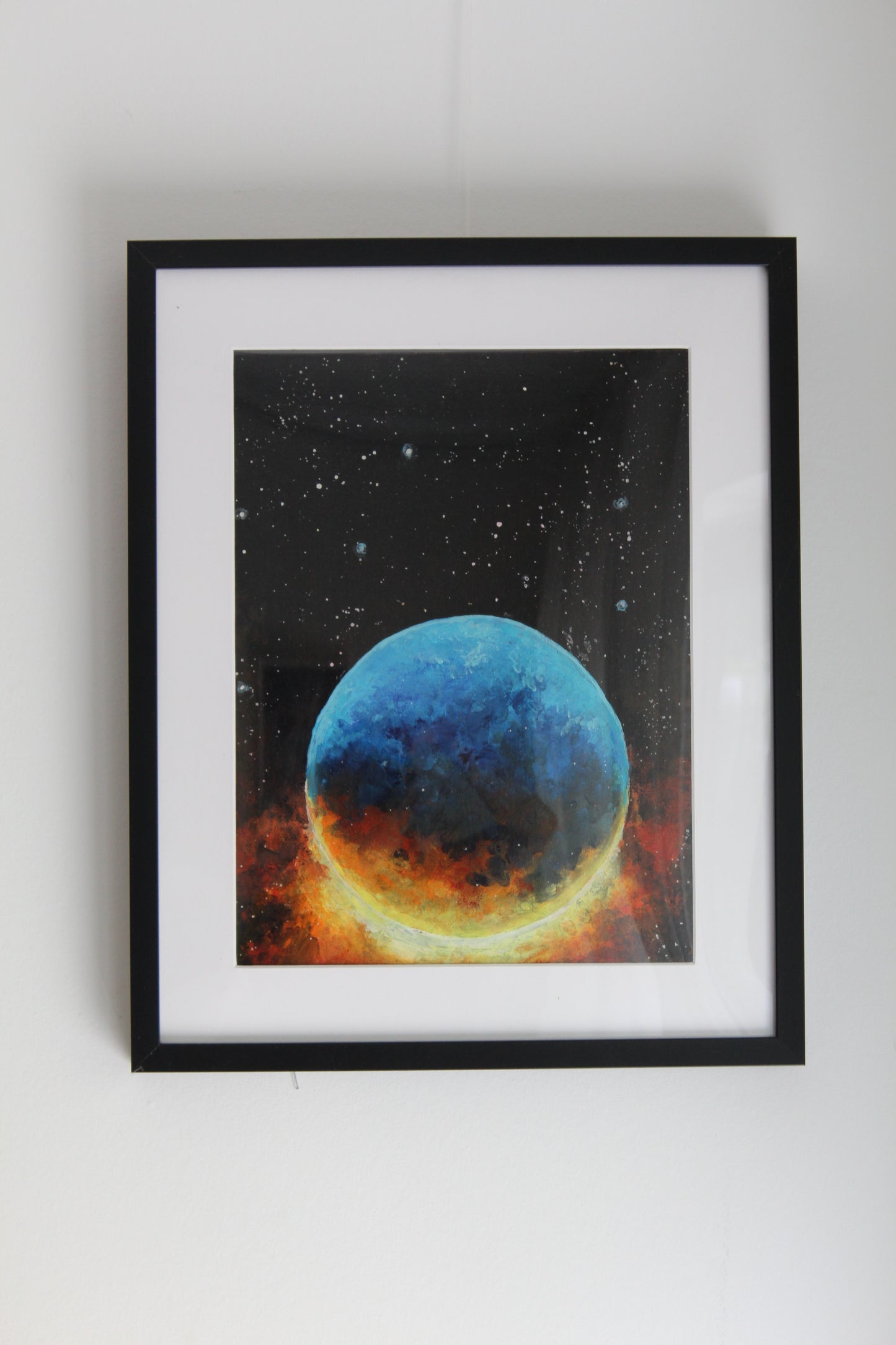 Captivating Cosmos: Exploring the Burning Star on Canvas
