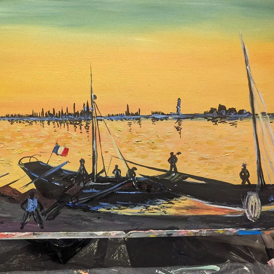 Van Gogh: Coal Barges, Private collection Rendition