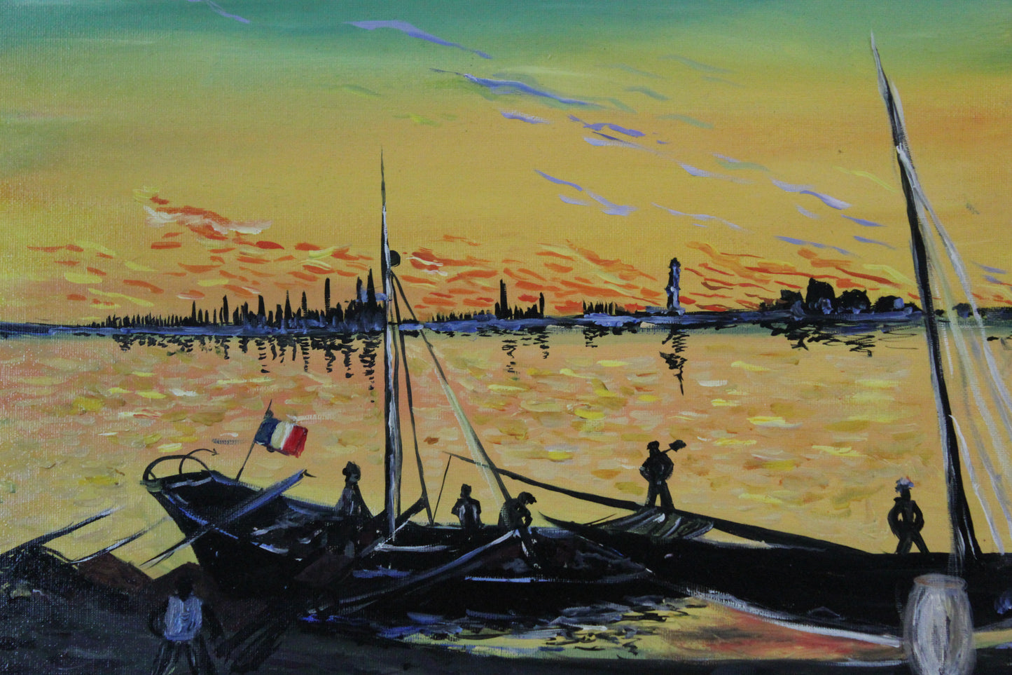 Van Gogh: Coal Barges, Private collection Rendition